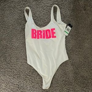 **NWT** BRIDE white one piece swimsuit